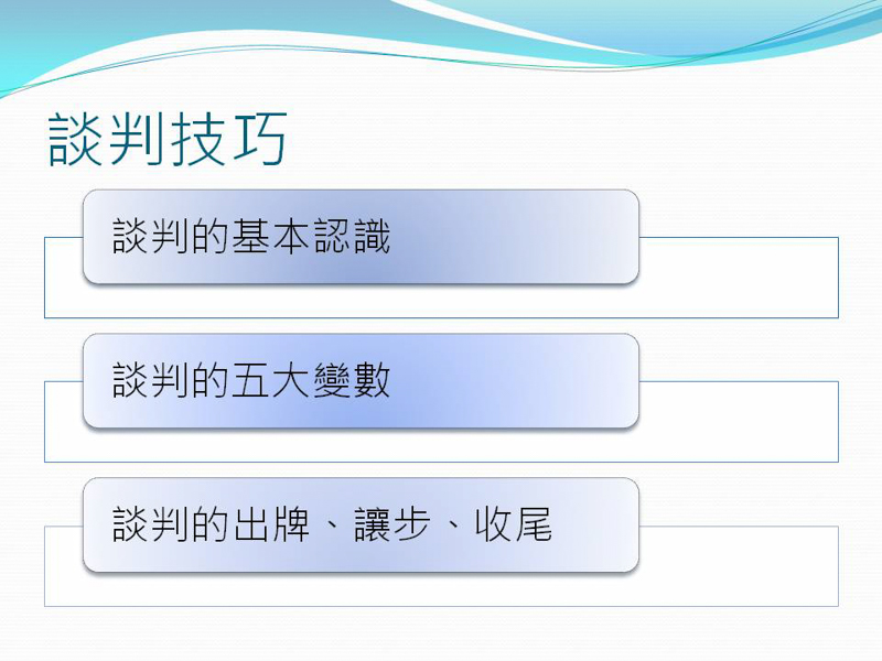 2015 領導統御課程 (IX) – 談判技巧